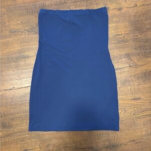 Reformation Blue Strapless Dress